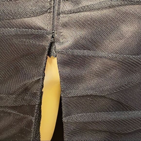 David’s Bridal strapless black tule mini dress. - Picture 5 of 12